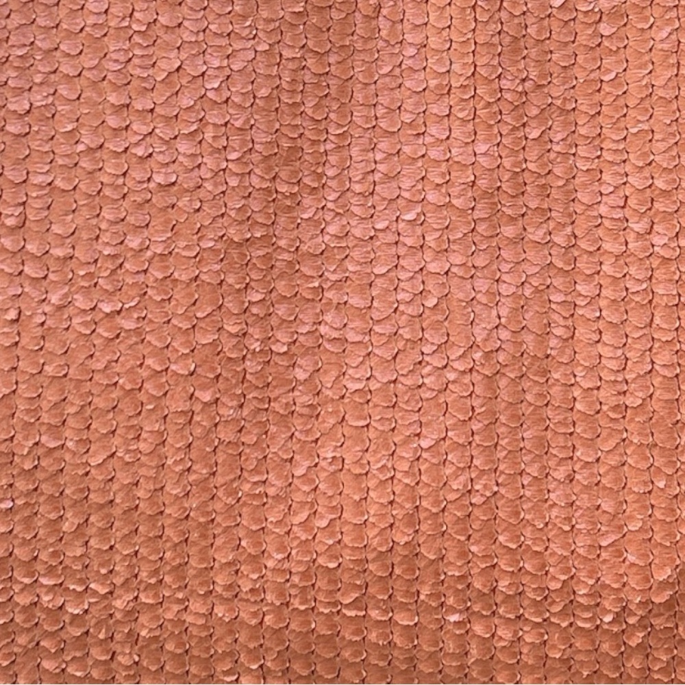 Big Buddha Tote Bag Coral Textured Pattern Gold Trim - Picture 10 of 15
